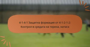 4-1-4-1 Защитна формация от 4-1-2-1-2: Контрол в средата на терена, натиск