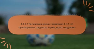 4-3-1-2 Тактически преход от формация 4-1-2-1-2: Претоварване в средата на терена, игра с поддръжка