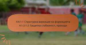 4-4-1-1 Структурна вариация на формацията 4-1-2-1-2: Защитна стабилност, преходи
