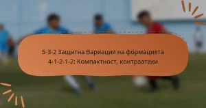 5-3-2 Защитна Вариация на формацията 4-1-2-1-2: Компактност, контраатаки
