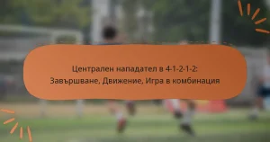 Централен нападател в 4-1-2-1-2: Завършване, Движение, Игра в комбинация